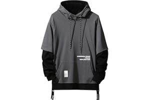 Moshtashio Felpa Uomo con Cappuccio Abbigliamento Felpe Manica Lunga Colori a Contrasto Hoodies Sweatshirt Pullover Tops Autunno Inverno Moda