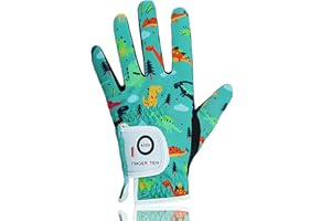 ‎FINGER TEN FINGER TEN Golfhandschuhe Kinder Jugend Junior Mädchen für Linke Hand, Junge Golf Handschuhe Atmungsaktive Mikrofaser Synthetische Rechtshänder für Alter 4-13 Jahre