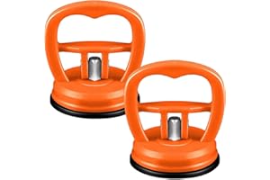 Amusingtao 2 Pcs Car Dent Puller,Dent Puller Suction Cup,Car Dent Remover, Dent Remover Tool for Car Dent Repair, Glass, Screen, Tiles Lifting and Objects Moving(Orange)