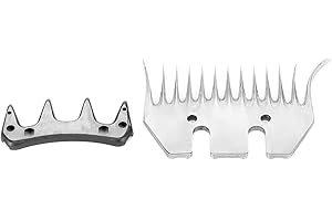 KIKYO Cuchilla de repuesto para cortadora de ovejas, acero inoxidable de alta dureza para cortadora de ovejas(13 Tooth Curved Blade (+ Swing Blade))