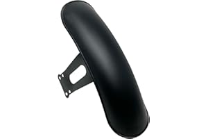 ALCHEMY PARTS Garde-boue avant court pour moto Cafe Racer Bobber | Acier inoxydable – Noir – Ajustement universel y compris Honda CG125 CG150 Suzuki GN125 GN250 GN400 (garde-boue avant noir)