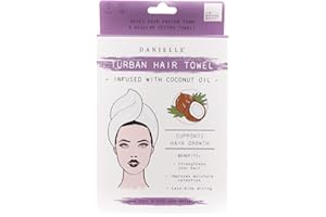 DC DANIELLE Danielle Creations Quick Dry Turban Hair Towel Infused with Coconut Oil, Vegan