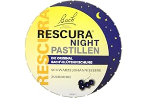 ‎BACH RESCURA Bach RESCURA NIGHT Bachblüten Pastillen Schwarze Johannisbeere I 50 g I Bachblütenmischung für unterwegs I ehemals Rescue das Original
