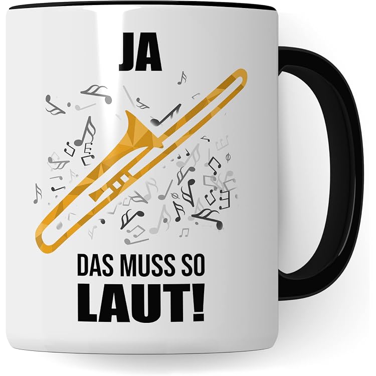 Posaune Achtung Gefahr Lustiges Posaunen Musiker T-Shirt