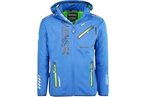 Geographical Norway ROYAUTE MEN - Giacca Softshell Impermeabile Uomo - Giubbotto Cappuccio Traspirante All'aperto - Giacca Invernale Antivento - Ideale Attività All'aperto