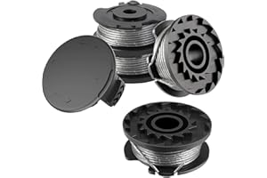 MAOZHOU Strimmer Spool Line,4 PCS Φ1.65mm 4.9m String Trimmer Replacement Spool Line + F016F04557 Spool Cover,Autofeed Nylon Spools for Bosch ART 23 SL 26 SL Grass Trimmer F016800569 F016800385