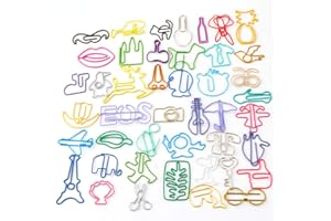 DEER PLATZ 60 Pezzi Graffette Creative Stile Animale, Graffette Multicolore For ma Animale Creativa, per Cancelleria e Forniture per Ufficio（Colore Casuale）