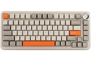 MechLands AJAZZ AK820 MAX Upgraded guarnizione tastiera meccanica, BT5.0/USB-C/2.4 GHz tastiera da gioco senza fili, tastiera al 75% con batteria da 8000 mAh, Flex-Cut PCB, piastra PC, RGB per Win/Mac