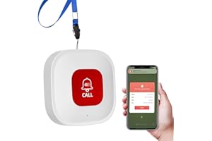 VRYTH Tuya Wifi Smart Personal Alarms for Elderly, Wireless SOS Panic Call Button Linked To Phone, SOS Caregiver Pager Alert System for Handicapped, Seniors, Patient, Only Supports 2.4GHz Wi-Fi, NO FEES