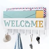 Welcome Temalı Raflı Anahtarlık Askısı (Beyaz)