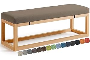 UWOBTN Cojín para Banco Zapatero, Cojines para Banco Interior Exterior Jardín,Cojín para Asiento de Columpio, Lavable, Antideslizante, para Patio, Cocina, Comedor, Terrazas(H,70x40x3cm)