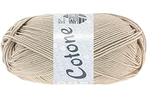 ‎LANA GROSSA LANA GROSSA Cotone | Baumwollbasicgarn | Handstrickgarn aus 100% Baumwolle | 50g Wolle zum Stricken & Häkeln | 125m Garn FB 26
