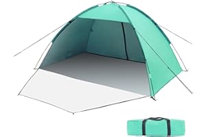 WOVOKA Tente de Plage pour 1-3/3-4/5-6 Personnes, Tente de Plage Protection UV 50+ Abris de Plage Tente de Camping de Plage Poids Léger, Facile à Installer et Portable
