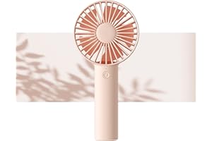 JISULIFE Handventilator, Mini, tragbar und klein, mit 3 Geschwindigkeiten, wiederaufladbarer USB-Akku für draußen, drinnen, Schminken, Büro, Reisen, Konzerte, Geschenke für Frauen und Männer -Pink