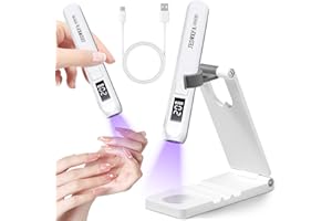 JEDWKFA Lampada UV LED Unghie, Mini Lampada LED Unghie, Lampada UV per Unghie, lampada UV LED Unghie Piccola con Supporto, Lampada Unghie UV LED, per Unghie Gel Sciugatura Rapida