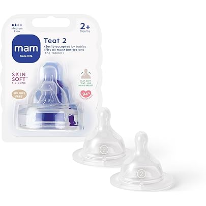 MAM Tettarelle Per Biberon 0+ Mesi - Flusso Lento, Silicone Ultra Morbido | Ciuccio Anatomico Per Neonati - Foto 10