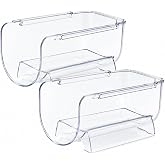 Turan Home Buzdolabı Şişe Rafı D&uuml;zenleyici Şeffaf 2'li Set, 11x20x10 cm | &Uuml;st &Uuml;ste Eklenebilir, Raf İ&ccedil;i Kullanım, Şişe Organi