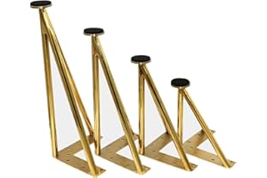 JIAJUTUI001 Patas para Muebles Metal Mesa Pies Patas de Metal Dorado Acero Inoxidable Reemplazable para Sofás Gabinete Sofá Silla Mesa de Centro 4 Piezas(Size:12cm(4.7in))