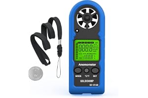 Vindmätare, mini digital handhållen vindmätare, indikator på | Vindhastighetsindikator, LCD-bakgrundsbelysning max/medel/aktuell HVAC och utomhusaktiviteter