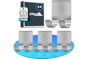 FlyWave Uchwyt na golarkę prysznicową, 4 sztuki, samoprzylepny, wielofunkcyjny uchwyt na golarkę, stal nierdzewna, do łazienki, kuchni i sypialni