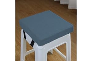 GGoty Cuscino per sedia spesso 5/8 cm, quadrato, per sedia da pranzo, sgabello, antiscivolo, per sedia a casa e scuola (30 x 30 x 5 cm, blu)