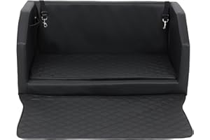 Velinda lit de Coffre, Transporteur de Voiture pour Le Chien avec Matelas de 90x55 cm (Couleur: Noir)
