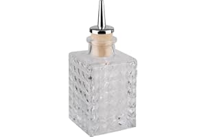 Buddy´s Bar Buddy's Bar – Botella de agua amarga de cristal, boquilla de corcho y acero inoxidable, 0,1 litros, cócteles, licor, 66195