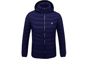 AEGJEGVD Veste Chauffante Homme Femme Manteau Chauffant à Capuche Manches Longues Hiver Chaud Chargement USB Chauffe-Body éLectrique Vestes Chauffantes avec Plusieurs Modes de Chauffage et Zones Ski Plein Air