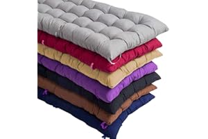 Zoomlie Dining Chair Cushion 8 Cm Thick Bench Cushion 2/3 Seat 80/100/120 Rectangular Garden Bench Cushion Suitable for Park Indoor Outdoor (140X40 Cm Black)