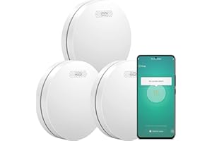 Aroha Smart Connect Detector de Humo WiFi - Batería de 10 Años - Alarma de Incendios Inteligente con Tuya & Smartlife App - Sensor de Humo - 3 Piezas