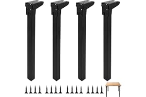 GOYADA 4 nogi stołowe, składane, 40 cm, nogi stołu, metalowe, czarne, 90 stopni, nogi stołu składane, do stołu, łóżka, sofy, laptopa, szafki