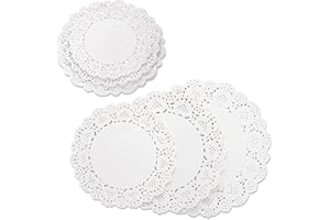 Sliverdew 90-Piece Paper Doilies - 3 Sizes, White Lace Round Paper Doilies for Buffet, Cake, Fried Food, Party, Wedding Tableware Decoration