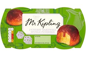 Mr Kipling Cherry Bakewell Sponge Puddings, Pack of 2