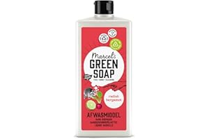Marcel's Green Soap - Washing Up Liquid Radish & Bergamot - Dishwashing Liquid - Vegan - Recycled Plastic - 97% Biodegradable - 500 ML