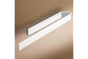 DESIGNFABRIK HAMBURG Design Amburgo Porta asciugamano adesivo | Porta Asciugamani Cucina e Bagno | Designo modern | 40 cm | Bianco satinato