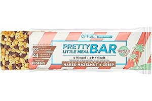 ‎OFFSET NUTRITION OFFSET Nutrition Abnehmriegel 6x55G - Naked Hazelnut & Crisp - [1 RIEGEL = 1 MAHLZEIT] - Bis zu 16G Eiweiß pro Proteinriegel | Fitness Riegel mit 24 Nährstoffen & Mineralien | Glutenfrei