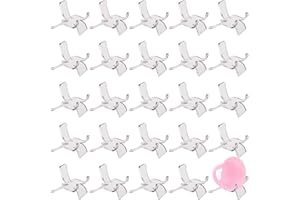 TAFACE 25 Stück Schmuckständer Acryl Klarsichtständer Acryl Sammlerständer Basis für Kristall Achat Jade