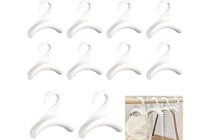 ELEGANCE-GO Appendiabiti a gancio per borse, 12 pezzi Ganci per Borse Appendiabiti Borsa da Cravatta Gancio per appendere zaini, cartelle, sciarpa, cintura e cravatta (bianco)