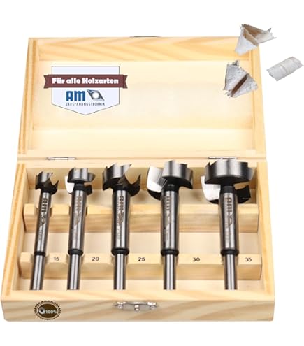 WeLiQu 25-delig houtboorset 1-13 mm voor hard- en zacht hout