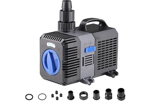 EXLECO Super ECO Pompe de Bassin Pompe de Filtration 3000L/H 10W Exterieur Basse Consommation Poisson Oase Pompe Ruisseau Reglable pour Fontaine Cascade Bassin à Carpes Koï