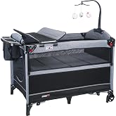 TommyBaby Anne Yanı Beşik Park Yatak Oyun Parkı 70x110 Gri