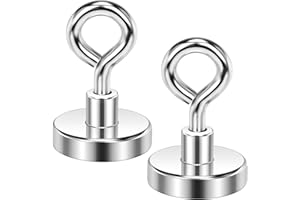 Wukong Duży, mocny magnes neodymowy 35 kg (77 lb), 2 sztuki, haczyki magnetyczne 32 mm do kuchni, magazynu i na zewnątrz