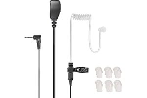 Hoornie - Auriculares de walkie Talkie para Las Series TLKR y TalkAbout de Motorola. TLKR-T60, TLKR-T62, TLKR-T72, TLKR-T80, TLKR-T81, Motorola T82 Extreme, TLKR T92 H2O + 10 Tapones para los oídos