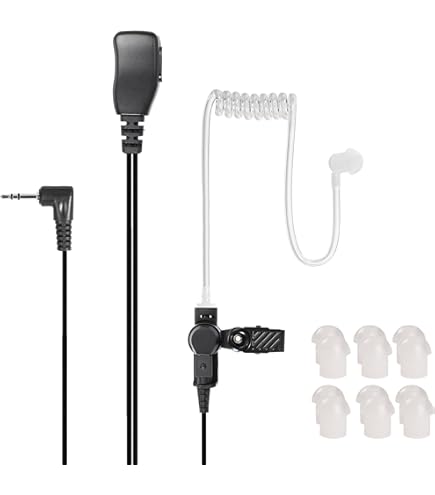 HYS 2,5 mm 1-polige walkietalkie-oordopjes met microfoon, veiligheidsshirt, compatibel met Motorola TLKR-T60, T61, T62, T80, T81, T82, T-92, H2O T80 Extreme (5