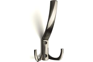 5 x SO-TECH® Garderobenhaken Julie Kleiderhaken Mantelhaken Wandhaken Edelstahloptik (groß)