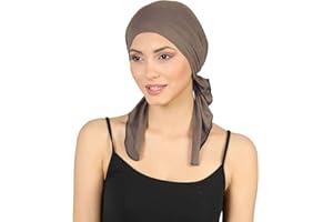 DERESINA HEADWEAR Deresina Bandana Pré-Noué en Coton et en Bambou pour la Perte de Cheveux, la Chimiothérapie