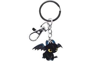 Amasukami Anime Postacie Toothless Breloczek do kluczy Light Fury Brelok do kluczy (Toothless), wielokolorowa, S