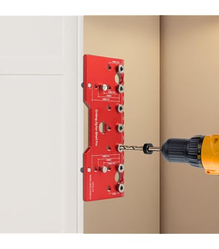 Plantilla Para Perforar Estantes Foppla (1/4") - Aleación De Aluminio, Guía Precisa 32mm, Incluye Brocas