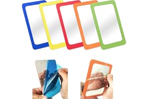 yisncka Kleine Spiegel für Kinder, unzerbrechlich, bruchsicher, 15,2 x 10,2 cm, runde Ecken, quadratisch, ungebrochener Spiegel für Schule, Klassenzimmer, Badezimmer, Heimwerken, Handwerk, helle