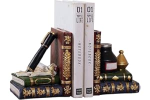 E-isata Book Ends Shelf Tidy BookEnds Heavy Vintage Storage Office Study CDs DVDs Exploration Gifts